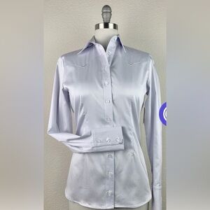 CR Western Pro Silver Stretch Cotton Sateen NEW XS